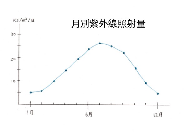 月別紫外線照射量